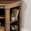 Sauder Palladia Corner TV Stand Console Entertainment Credenza, in Vintage Oak