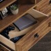 Sauder Palladia Corner TV Stand Console Entertainment Credenza, in Vintage Oak