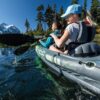 INTEX Challenger Inflatable Kayak Series: Includes Deluxe 86in Kayak Paddles and High-Output Pump – SuperStrong PVC – Adjustable Seat with Backrest – Removable Skeg – Cargo Storage Net (2-Person)