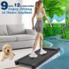 Walking Pad Treadmill 12% Auto Incline, Under Desk Treadmill | 450 lb capacity, 9-level auto incline to 12%, smart APP + Bluetooth speaker, compact treadmills for home, RGB Display.