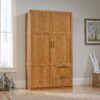 Sauder Storage Cabinet, Highland Oak Finish Sauder Storage Cabinet, Highland Oak Finish