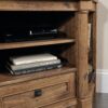 Sauder Palladia Corner TV Stand Console Entertainment Credenza, in Vintage Oak