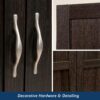 Sauder Storage Cabinet/ Pantry cabinets, 29.61 " x D: 16.02 " x H: 71.50", Cinnamon Cherry finish