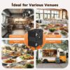 CAMMOO NSF 127QT Non-Electrical Catering Food Warmers with Casters | 304 Stainless Steel Latch, Insulated Food Carrier for 8 Full-Size Pans(NOT INCLUDED), Food Warmer Hot Boxes for Catering CAMMOO NSF 127QT Non-Electrical Catering Food Warmers with Casters | 304 Stainless Steel Latch, Insulated Food Carrier for 8 Full-Size Pans(NOT INCLUDED), Food Warmer Hot Boxes for Catering
