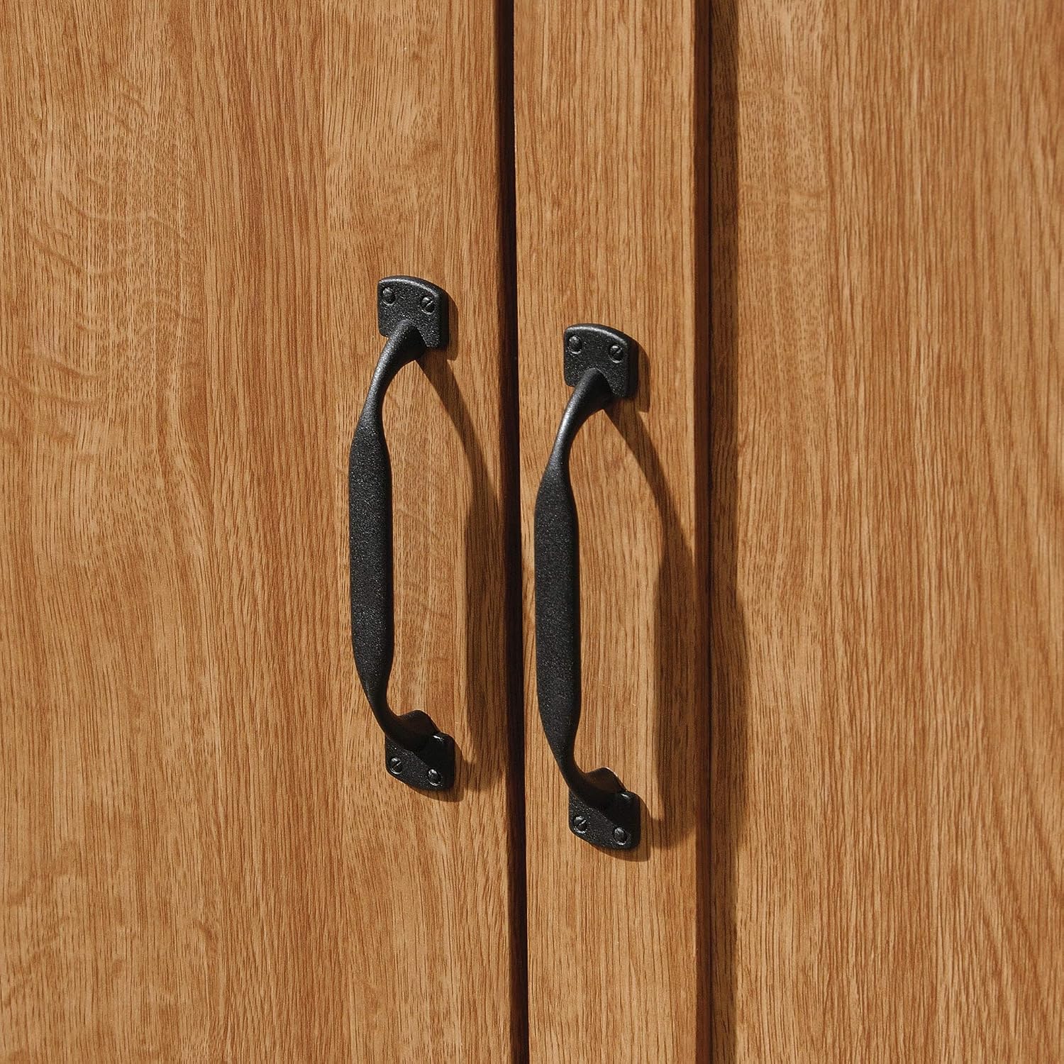 Sauder Storage Cabinet, Highland Oak Finish Sauder Storage Cabinet, Highland Oak Finish - Image 4