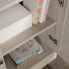 Sauder Miscellaneous Storage Bookcase with Doors, Adjustable Shelves, 5 Shelf Bookcase - Chalked Chestnut Finish Sauder Miscellaneous Storage Bookcase with Doors, Adjustable Shelves, 5 Shelf Bookcase - Chalked Chestnut Finish