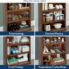 Sauder 5-Shelf Split Bookcase/ Book shelf, Oiled Oak finish