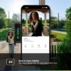 Chamberlain myQ Video Doorbell | 2K Camera, Battery/Wired, Color Night Vision, Live with 2-Way Talk, Motion Detection & Real-Time Alerts, 150 Deg Wide View, Black