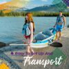 Sunlite Sports Inflatable Kayak 2 Person, Portable Inflatable Boat with Shed & Aluminum Oars, Lightweight Tandem Kayak with Air Pump & Carry Bag for Lakes & Rivers, 400 LB