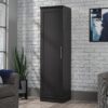 Sauder HomePlus Kitchen Pantry Storage Cabinet Slim Single Door with Adjustable Shelves, Living Room Storage Cabinet, in Raven Oak