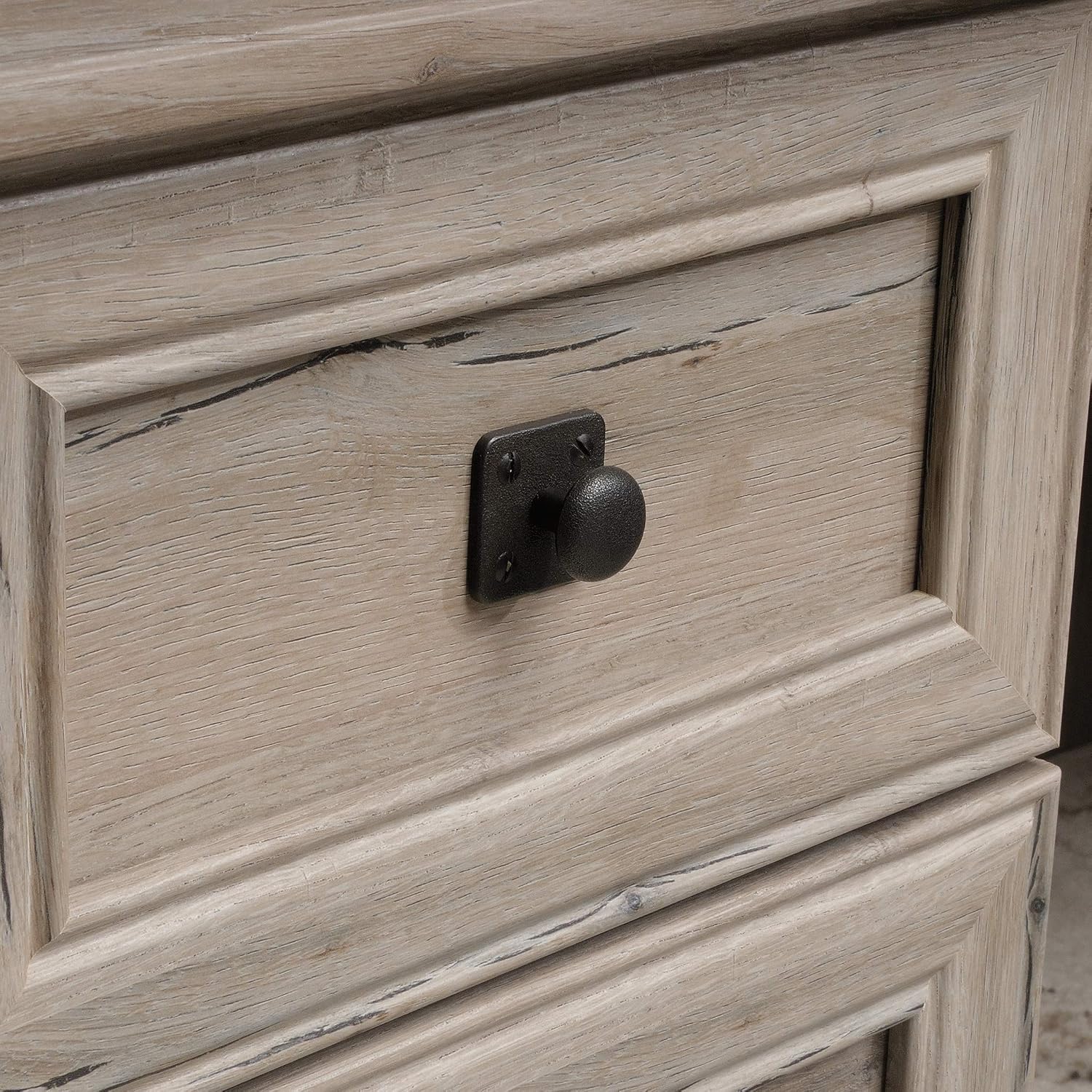 Sauder Palladia L Shaped Desk with Drawers, Office Desk with File Cabinet Storage, Cable Management, Keyboard Tray, in Split Oak finish Sauder Palladia L Shaped Desk with Drawers, Office Desk with File Cabinet Storage, Cable Management, Keyboard Tray, in Split Oak finish - Image 14