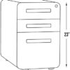 Laura Davidson Furniture Stockpile 3 Drawer File Cabinet with Lock - Under Office Desk Metal Filing Cabinet, Legal/Letter File Folders, Wheels and Stationary Feet, Pre-Assembled, Orange Faceplate Laura Davidson Furniture Stockpile 3 Drawer File Cabinet with Lock - Under Office Desk Metal Filing Cabinet, Legal/Letter File Folders, Wheels and Stationary Feet, Pre-Assembled, Orange Faceplate