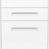 Laura Davidson Furniture Stockpile 3 Drawer File Cabinet with Lock - Under Office Desk Metal Filing Cabinet, Legal/Letter File Folders, Wheels and Stationary Feet, Pre-Assembled, White Laura Davidson Furniture Stockpile 3 Drawer File Cabinet with Lock - Under Office Desk Metal Filing Cabinet, Legal/Letter File Folders, Wheels and Stationary Feet, Pre-Assembled, White