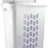 Sterilite Ultra Wheeled Laundry Hamper with Lid, Handle and Wheels for Easy Rolling of Clothes to and from the Laundry Room, Plastic, White, 1-Pack, Portable Sterilite Ultra Wheeled Laundry Hamper with Lid, Handle and Wheels for Easy Rolling of Clothes to and from the Laundry Room, Plastic, White, 1-Pack, Portable