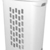 Sterilite Ultra Wheeled Laundry Hamper with Lid, Handle and Wheels for Easy Rolling of Clothes to and from the Laundry Room, Plastic, White, 1-Pack, Portable