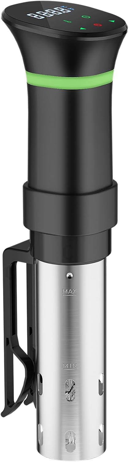 Sous Vide Cooker Machine 1000W Immersion Circulator with Recipe | Small Space-Saving Design, Clear Indicator, Sous Vide Machine with Accurate Temperature and Time Control Sous Vide Cooker Machine 1000W Immersion Circulator with Recipe | Small Space-Saving Design, Clear Indicator, Sous Vide Machine with Accurate Temperature and Time Control