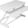 VIVO White 32 in Standing Desk Converter, DESK-V000KW | Height Adjustable, Stand Up Desk Riser, Wide Keyboard Tray, Dual Monitor and Laptop Workstation, K Series
