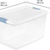 Sterilite 12 Pack Latching Box, Under Bed Storage Bins with Lids, Clear Plastic, 64 Quart - Heavy-Duty Organizing Containers for Closet, Bathroom, and Office Sterilite 12 Pack Latching Box, Under Bed Storage Bins with Lids, Clear Plastic, 64 Quart - Heavy-Duty Organizing Containers for Closet, Bathroom, and Office