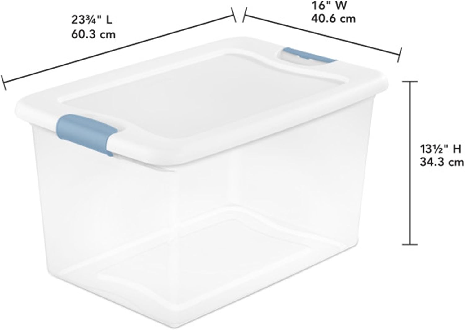 Sterilite 12 Pack Latching Box, Under Bed Storage Bins with Lids, Clear Plastic, 64 Quart - Heavy-Duty Organizing Containers for Closet, Bathroom, and Office Sterilite 12 Pack Latching Box, Under Bed Storage Bins with Lids, Clear Plastic, 64 Quart - Heavy-Duty Organizing Containers for Closet, Bathroom, and Office - Image 2