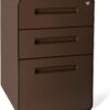 Laura Davidson Furniture Stockpile 3 Drawer File Cabinet with Lock - Under Office Desk Metal Filing Cabinet, Legal/Letter File Folders, Wheels and Stationary Feet, Pre-Assembled, Dark Brown Laura Davidson Furniture Stockpile 3 Drawer File Cabinet with Lock - Under Office Desk Metal Filing Cabinet, Legal/Letter File Folders, Wheels and Stationary Feet, Pre-Assembled, Dark Brown