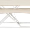 VIVO Light Wood 42 inch Standing Desk Converter, DESK-V042KF | Large, Height Adjustable, Stand Up Desk Riser, Wide Keyboard Tray, Dual Monitor and Laptop Workstation, White Frame, K Series