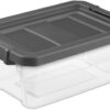 Sterilite Modular Stacker Box with Latching Lid, 16 Quart, 6-Pack | Clear Plastic Storage Bins - Stackable Organizing Container Boxes for Closet, Bathroom, and Office Sterilite Modular Stacker Box with Latching Lid, 16 Quart, 6-Pack | Clear Plastic Storage Bins - Stackable Organizing Container Boxes for Closet, Bathroom, and Office