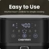 Chefman Air Fryer – 6 QT Compact Airfryer for Quick & Easy Meals, Features Hi-Fry Technology for Extra Crisp, Easy-View Window, Touch Controls with 4 Presets, Nonstick & Dishwasher Safe Basket - Black