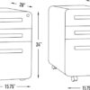 Laura Davidson Furniture Stockpile 3 Drawer File Cabinet with Lock - Under Office Desk Metal Filing Cabinet, Legal/Letter File Folders, Wheels and Stationary Feet, Pre-Assembled, Black Laura Davidson Furniture Stockpile 3 Drawer File Cabinet with Lock - Under Office Desk Metal Filing Cabinet, Legal/Letter File Folders, Wheels and Stationary Feet, Pre-Assembled, Black