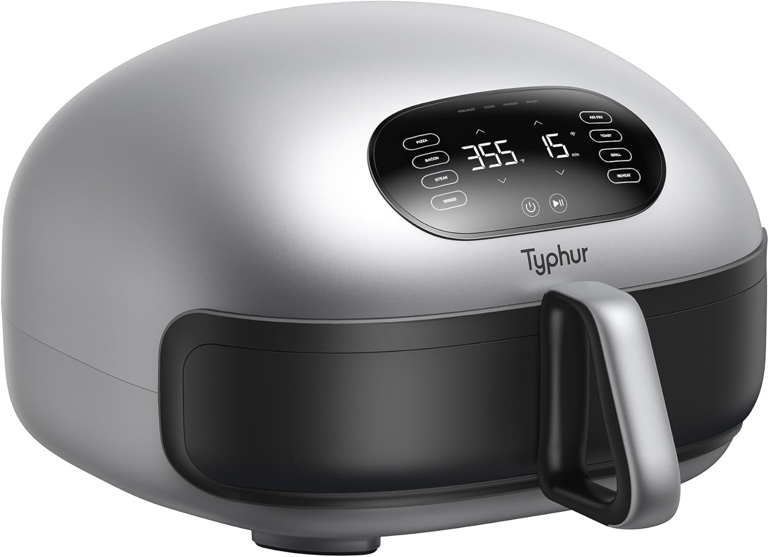 Typhur Dome 2 Large AI Smart Air Fryer, 15-in-1 Dual Heating, Self-Cleaning | Top & Bottom Heating | PFAS-Free Ceramic Basket | Fits 12" Pizza or Steaks | Whisper-Quiet | Dishwasher Safe | Silver | 120V Typhur Dome 2 Large AI Smart Air Fryer, 15-in-1 Dual Heating, Self-Cleaning | Top & Bottom Heating | PFAS-Free Ceramic Basket | Fits 12" Pizza or Steaks | Whisper-Quiet | Dishwasher Safe | Silver | 120V