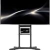 VIVO Mobile TV Cart for 55 to 100 inch Screens up to 165 lbs, LCD LED OLED 4K Smart Flat and Curved Panels, Rolling Stand with Laptop DVD Shelf, Locking Wheels, Max VESA 800x600, Black, STAND-TV100E