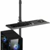 VIVO Black Mobile Computer Cart with Monitor Mount, CART-PC02T