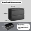 Approgreent 2 Drawer File Cabinet, File Cabinets for Home Office, Printer Stand, File Cabinet with Lock, Lateral Filing Cabinet for A4/Letter/Legal Size File Folders, Assembly Required(Black)