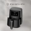 CHEFMAN 2 Qt Mini Air Fryer – Digital Space-Saving Compact Air Fryer with Nonstick and Dishwasher Safe Basket, Quick & Easy Meals in Minutes, Features Digital Timer and Shake Reminder – Black