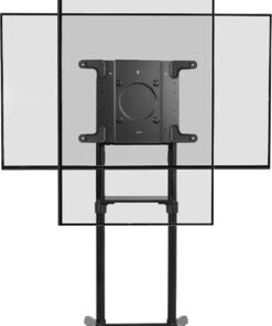 VIVO Mobile Premium TV Cart for 32 to 88 inch Screens up to 154 lbs, Samsung Digital Flipchart, Microsoft Surface Hub 2S, Portrait to Landscape, Shelf, Wheels, Max VESA 600x400, Black, STAND-TV02PB