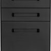 Laura Davidson Furniture Stockpile 3 Drawer File Cabinet with Lock - Under Office Desk Metal Filing Cabinet, Legal/Letter File Folders, Wheels and Stationary Feet, Pre-Assembled, Black Laura Davidson Furniture Stockpile 3 Drawer File Cabinet with Lock - Under Office Desk Metal Filing Cabinet, Legal/Letter File Folders, Wheels and Stationary Feet, Pre-Assembled, Black
