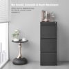 Approgreent Vertical 3 Drawer File Cabient with Lock, Metal Filing Cabinets for Home Office, Heavty Duty Office Storage Cabinet for A4/Letter/Legal (Matte Black)
