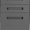 Laura Davidson Furniture Stockpile 3 Drawer File Cabinet with Lock - Under Office Desk Metal Filing Cabinet, Legal/Letter File Folders, Wheels and Stationary Feet, Pre-Assembled, Dark Grey Laura Davidson Furniture Stockpile 3 Drawer File Cabinet with Lock - Under Office Desk Metal Filing Cabinet, Legal/Letter File Folders, Wheels and Stationary Feet, Pre-Assembled, Dark Grey