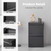 Approgreent 2 Drawer File Cabinets for Home Office, Vertical File Cabinet with Lock, Office Cabinet for A4/Letter/Legal Size, Under Desk Filing Cabinet, Assembly Required(Black)