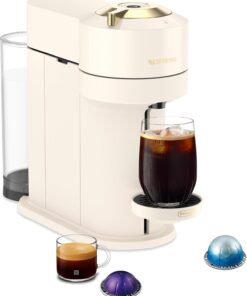 Nespresso Vertuo Next Coffee and Espresso Maker by De'Longhi, Creamy White and Gold