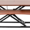 VIVO Dark Walnut 32 in Standing Desk Converter, DESK-V000KA | Height Adjustable, Stand Up Desk Riser, Wide Keyboard Tray, Dual Monitor and Laptop Workstation, Black Frame, K Series
