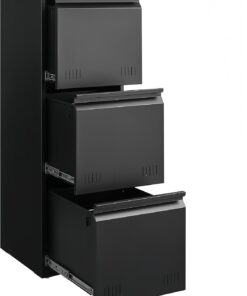 Approgreent Vertical 3 Drawer File Cabient with Lock, Metal Filing Cabinets for Home Office, Heavty Duty Office Storage Cabinet for A4/Letter/Legal (Matte Black)