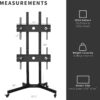 VIVO Mobile TV Cart for 32 to 65 inch Dual Screens up to 70 lbs Each, LCD LED OLED 4K Smart Flat and Curved Panels, Rolling Stand for 2 TV’s, Locking Wheels, Max VESA 600x400, Black, STAND-TV03E2