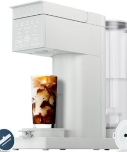 Chefman Caffeinator Single Serve Coffee Maker, Brew Kcups & Grounds, Drip Coffee Machine with Brew Strength Settings, Iced Coffee Function, 45 oz. Removable Water Reservoir