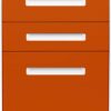 Laura Davidson Furniture Stockpile 3 Drawer File Cabinet with Lock - Under Office Desk Metal Filing Cabinet, Legal/Letter File Folders, Wheels and Stationary Feet, Pre-Assembled, Orange Faceplate Laura Davidson Furniture Stockpile 3 Drawer File Cabinet with Lock - Under Office Desk Metal Filing Cabinet, Legal/Letter File Folders, Wheels and Stationary Feet, Pre-Assembled, Orange Faceplate