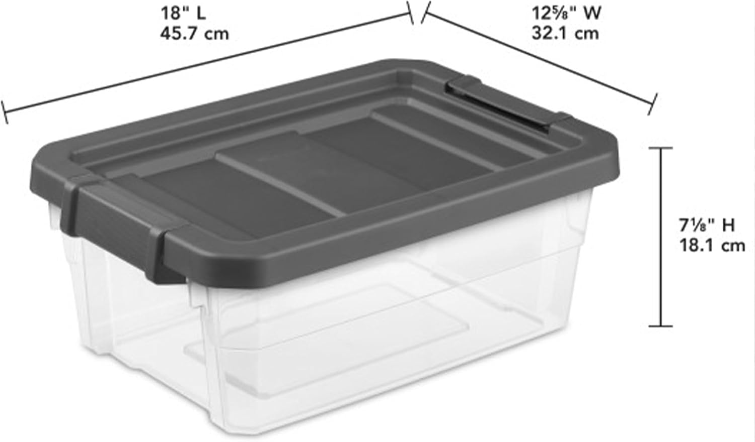 Sterilite Modular Stacker Box with Latching Lid, 16 Quart, 6-Pack | Clear Plastic Storage Bins - Stackable Organizing Container Boxes for Closet, Bathroom, and Office Sterilite Modular Stacker Box with Latching Lid, 16 Quart, 6-Pack | Clear Plastic Storage Bins - Stackable Organizing Container Boxes for Closet, Bathroom, and Office - Image 4