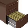 Laura Davidson Furniture Stockpile 3 Drawer File Cabinet with Lock - Under Office Desk Metal Filing Cabinet, Legal/Letter File Folders, Wheels and Stationary Feet, Pre-Assembled, Dark Brown Laura Davidson Furniture Stockpile 3 Drawer File Cabinet with Lock - Under Office Desk Metal Filing Cabinet, Legal/Letter File Folders, Wheels and Stationary Feet, Pre-Assembled, Dark Brown