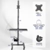 VIVO Black Mobile Computer Cart with Monitor Mount, CART-PC02T | Fits up to 32 inch Screens, Rolling PC Desk Workstation, Full Keyboard Tray, Adjustable CPU Holder VIVO Black Mobile Computer Cart with Monitor Mount, CART-PC02T | Fits up to 32 inch Screens, Rolling PC Desk Workstation, Full Keyboard Tray, Adjustable CPU Holder