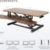 VIVO Rustic Vintage Brown 42 inch Standing Desk Converter, DESK-V042KN | Large, Height Adjustable, Stand Up Desk Riser, Wide Keyboard Tray, Dual Monitor and Laptop Workstation, Black Frame, K Series VIVO Rustic Vintage Brown 42 inch Standing Desk Converter, DESK-V042KN | Large, Height Adjustable, Stand Up Desk Riser, Wide Keyboard Tray, Dual Monitor and Laptop Workstation, Black Frame, K Series