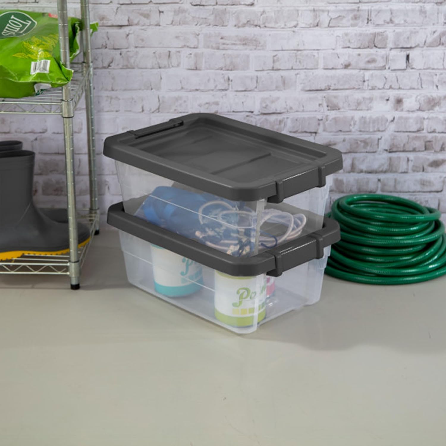 Sterilite Modular Stacker Box with Latching Lid, 16 Quart, 6-Pack | Clear Plastic Storage Bins - Stackable Organizing Container Boxes for Closet, Bathroom, and Office Sterilite Modular Stacker Box with Latching Lid, 16 Quart, 6-Pack | Clear Plastic Storage Bins - Stackable Organizing Container Boxes for Closet, Bathroom, and Office - Image 8
