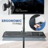 VIVO Black Mobile Computer Cart with Monitor Mount, CART-PC02T | Fits up to 32 inch Screens, Rolling PC Desk Workstation, Full Keyboard Tray, Adjustable CPU Holder VIVO Black Mobile Computer Cart with Monitor Mount, CART-PC02T | Fits up to 32 inch Screens, Rolling PC Desk Workstation, Full Keyboard Tray, Adjustable CPU Holder